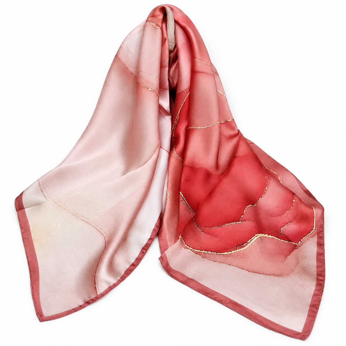 Foulard en soie corail (test)