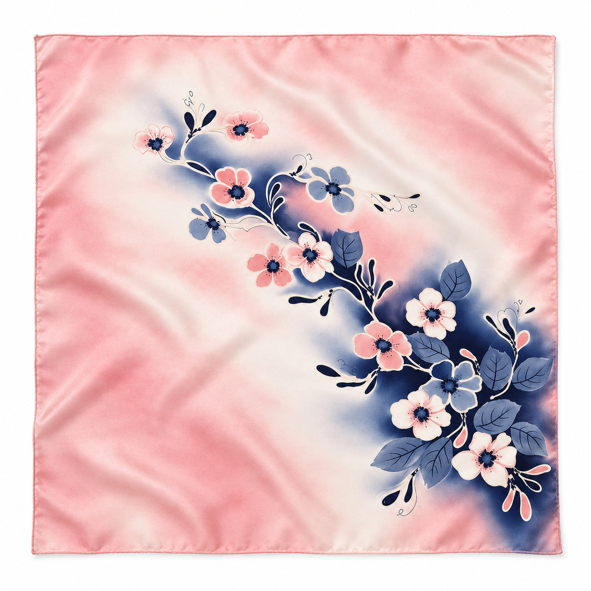 Foulard en soie rose 90x90 (test)
