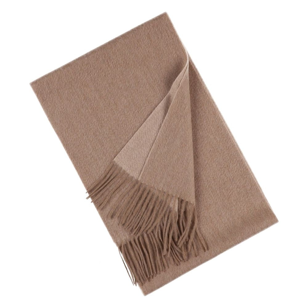 Écharpe beige unie en cachemire pour femme Paris (3)