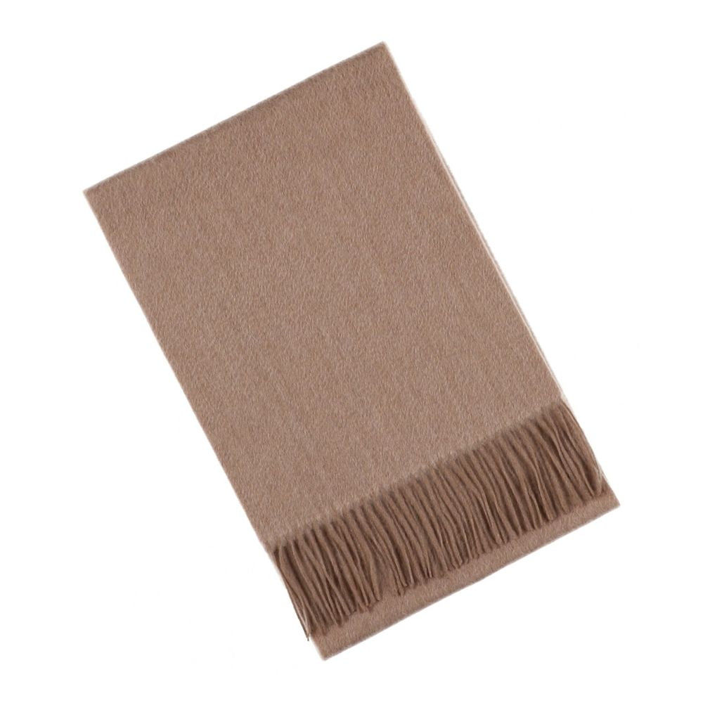 Écharpe beige unie en cachemire pour femme Paris (6)
