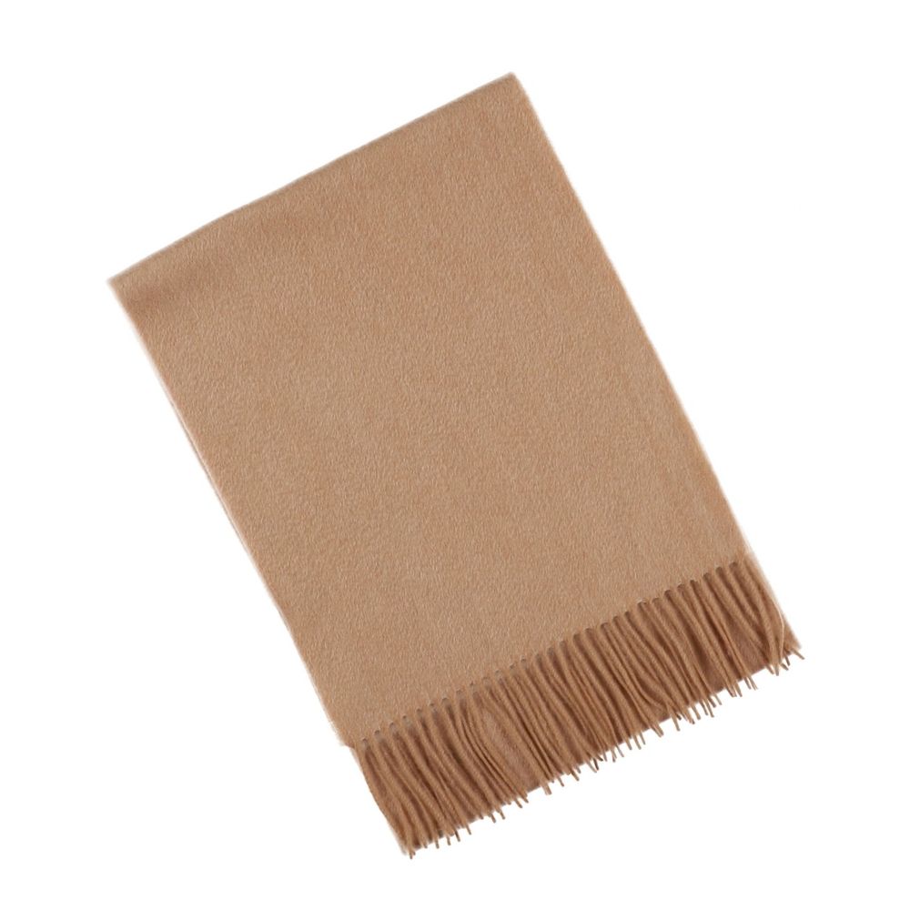 Écharpe d'hiver beige clair en cachemire pour femme Paris (6)