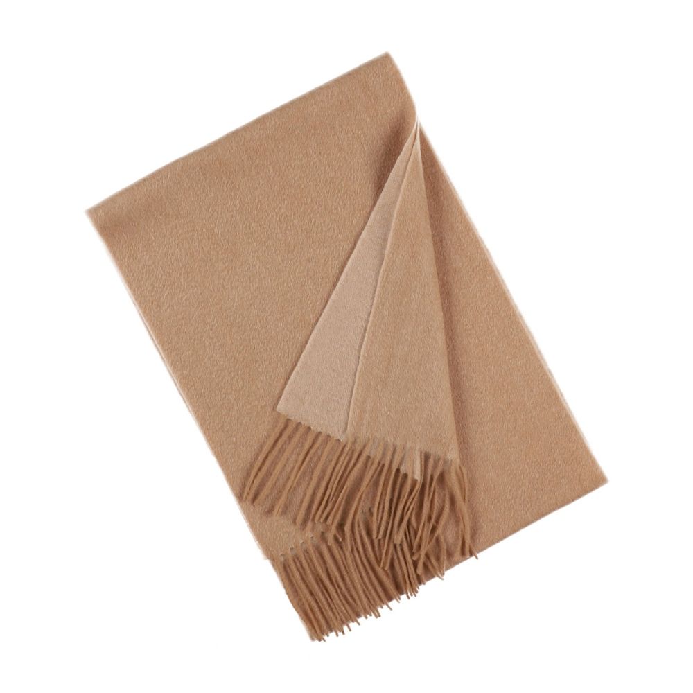 Écharpe d'hiver beige clair en cachemire pour femme Paris (3)