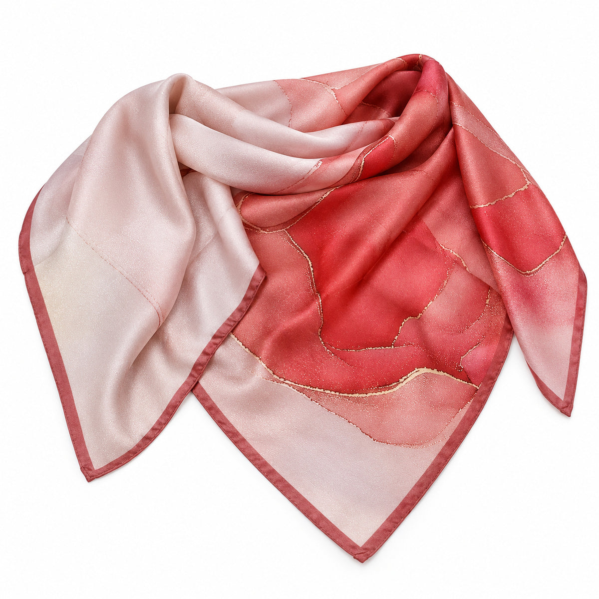 Foulard en soie corail (test)